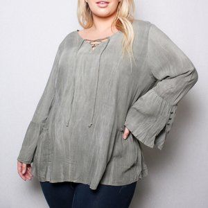 Women's Blouse with Bell Sleeves